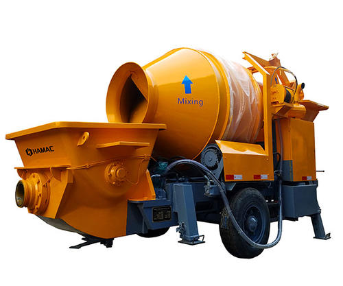 portable diesel concrete mixer with pump 