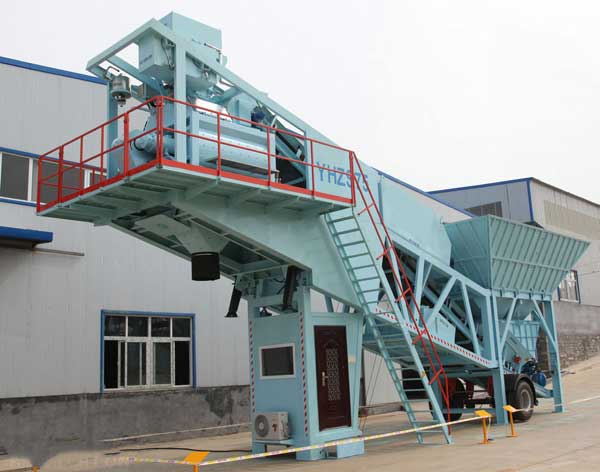 Made in China Mobile Concrete Mixing Plant Yhzs75 (75m3/h) 